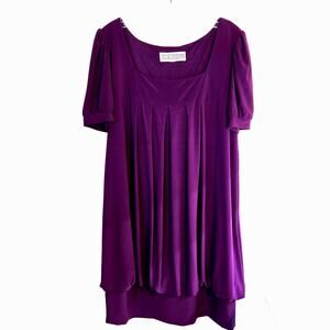 Jessica Howard 3X Women's Dress  Purple Plus Size 22W 24W 3XL XXXL
